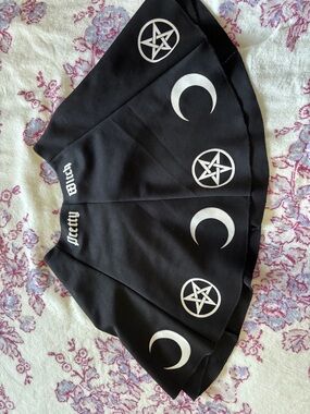 Whimsical Goth Stretchy Waist Skirt